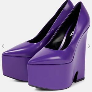 VERSACE Women's Purple Platform Heels